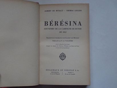 null "Bérésina", Albert de Muralt, Thomas Legler; Ed. Delachaux and Niestlé, 1942,...