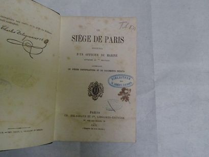 null « Le siège de Paris », Un officier de marine ; Ed. Ch. Delagrave et Cie, 1872,...