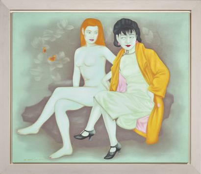 FENG ZHENGJIE (1968) 
Butterfly love, 2003

Oil on canvas, signed and dated 2003...