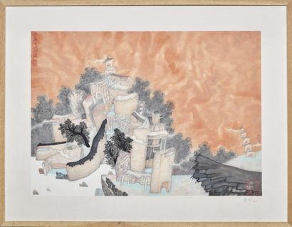 GUO Huawei (1983) Morning Serenity, 2010
Ink and acrylic on rice paper, artist's...