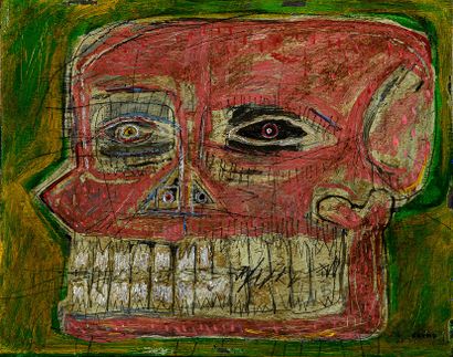 DAVMO, David MORRIS dit Untitled / Acrylic on wood / Signed lower right / 28 x 35.5...