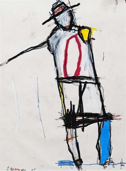 GOSS Edward Untitled / Mixed media and dry pastel on paper / Signed and dated 01...