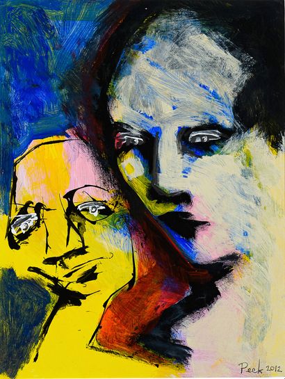 PEEK Nez Witness / Acrylic on paper / Signed and dated 2012 upper right Titled, signed...