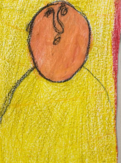RODE Jacques Sans titre / Pastel gras sur papier / 43 x 29,5 cm