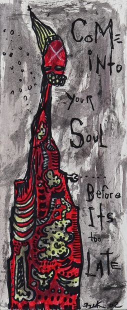 FINK Gus Come into your soul / Mixed media on light cardboard / Signed and dated...