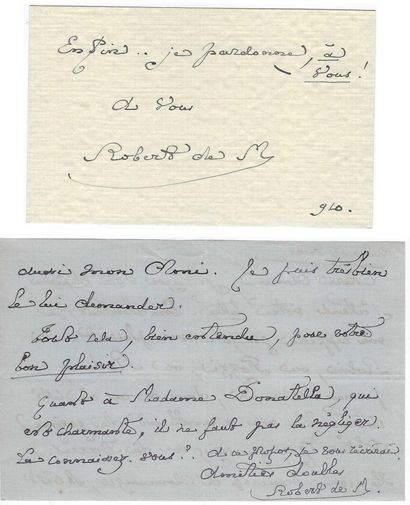 MONTESQUIOU, Robert de (1855-1921), homme de lettres, poète et dandy, ami de Proust....