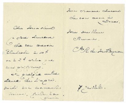 MONTESQUIOU, Robert de (1855-1921), homme de lettres, poète et dandy, ami de Proust....
