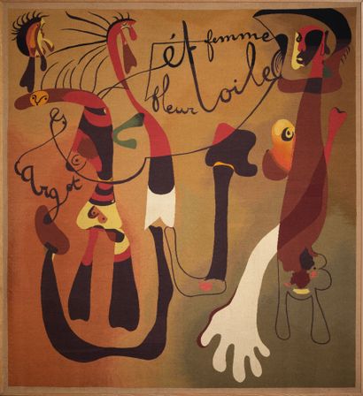 Joan MIRO (1893-1983) 
蜗牛、女人、花和星星，1934-1936年



手工编织的挂毯



在玛丽-库托利的指导下

Marcelle...