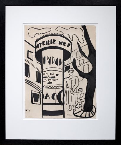 Fernand LÉGER (1881-1955) 
La ville, 1955



Etude à l'encre et mine de graphite...