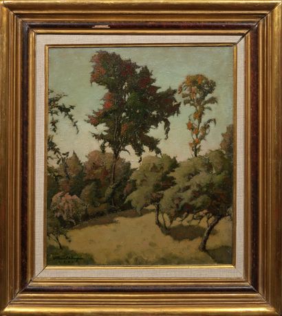 Tristan KLINGSOR (1874-1966) Verdure, 1921
Huile sur toile, signée en bas à gauche...