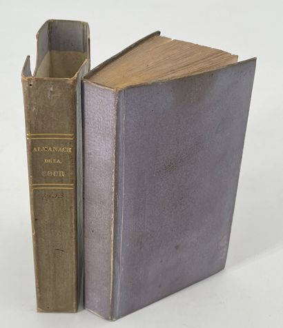 null 
Almanac of the Court, the city, and the departments. Paris, Janet, 1833. Silent...