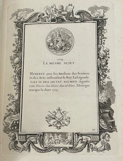 [GODONNESCHE (Nicolas) et G. R. FLEURIMONT?] 
路易十五统治时期的勋章，[1749]（？一本4开的书，以当代全小牛皮...