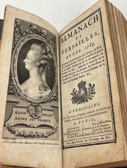 null 
Almanach de Versailles, année 1785, Versailles, Blaizot ; in-16, plein maroquin...