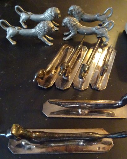 null Lot of silver and gold plated metal including Christofle spoons in case, knife...
