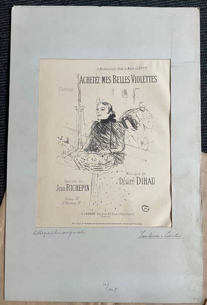 null Henri de TOULOUSE-LAUTREC Hommage à Molière, 1897 平版画，32 x 25 cm，橄榄绿印刷品，1897年为Théâtre...