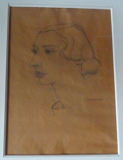 null André ARBUS (1903-1969) 

Etude de femme 

Crayon sur calque signé en bas à...