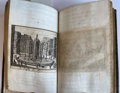 [FÉLIBIEN, André] 
凡尔赛宫描述，巴黎，A. Vilette，1687年。全皮卷，138 x 90 mm，书脊有棱纹并镀金，27幅Schoon...