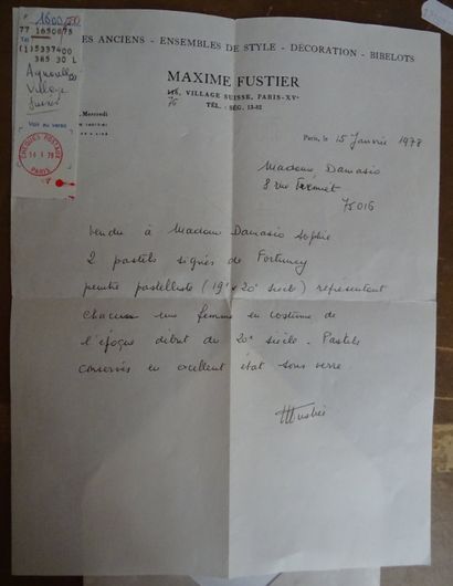 null Louis FORTUNEY (1875-1951)

Élégante au manchon

Pastel signé en bas à gauc...