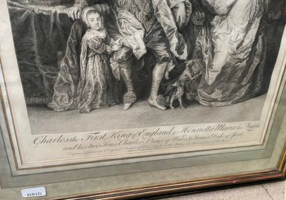 null 两幅装帧版画，英国查理一世。

56.5 x 42.5 见图约。