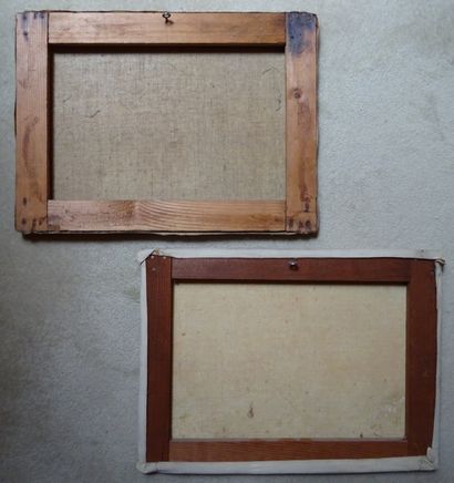 null Set of eight framed pieces.