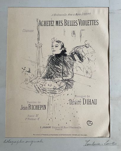 null Henri de TOULOUSE-LAUTREC Hommage à Molière, 1897 平版画，32 x 25 cm，橄榄绿印刷品，1897年为Théâtre...