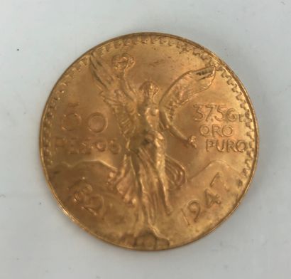 null 
A 50 pesos coin in yellow gold 

Weight: 42 g



Expenses 11% excl. tax
