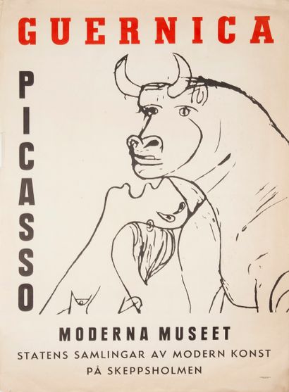 null PICASSO Pablo. Guernica Picasso Moderna Museet. 1956. Affiche lithographique....