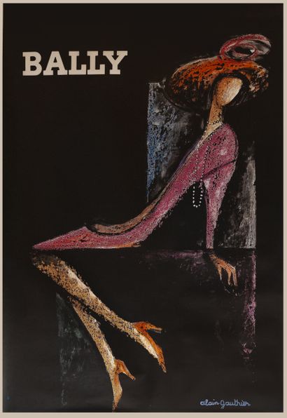 null GAUTHIER Alain. Bally femme. Circa 1970. Affiche offset. Imprimerie A. Karcher...