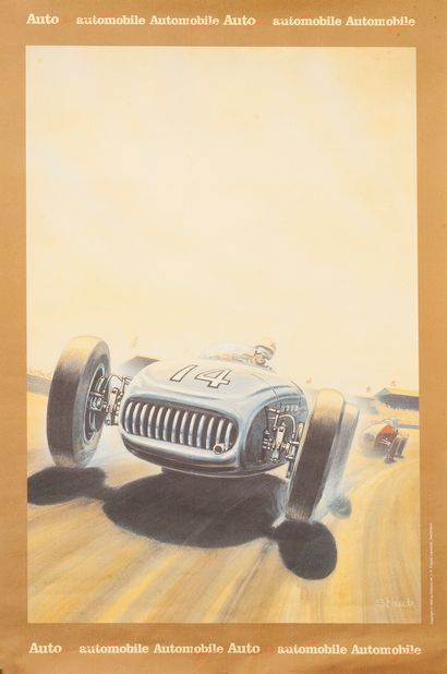 null STAUB. The year of the automobile. 1995. Offset poster. Copyright by Editions...