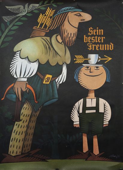 null ZINAYJ. 4 posters advertising Brazilian coffee. His best friend. Sein Bester...