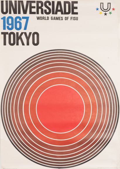 null NAKAMURA Teruo. Universiade 1967 Tokyo. World Games of Fisu. Lithographic poster....