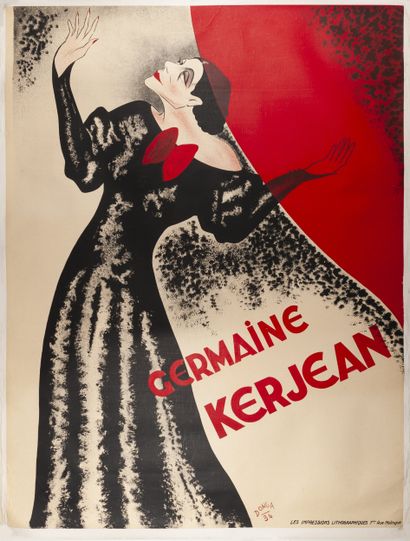 null DONGA (Pierre Duffourc dit). Germaine Kerjean. 1934. Affiche lithographique....