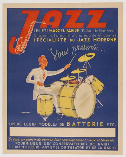 null RASSIAT J. Jazz. Les Ets Marcel Faivre spécialiste du Jazz moderne vous présente...