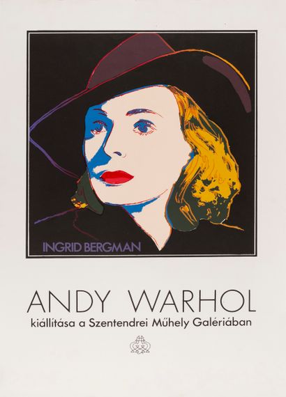 null WARHOL Andy d'après. Ingrid Bergman. Affiche d'exposition hongroise. Sérigraphie....