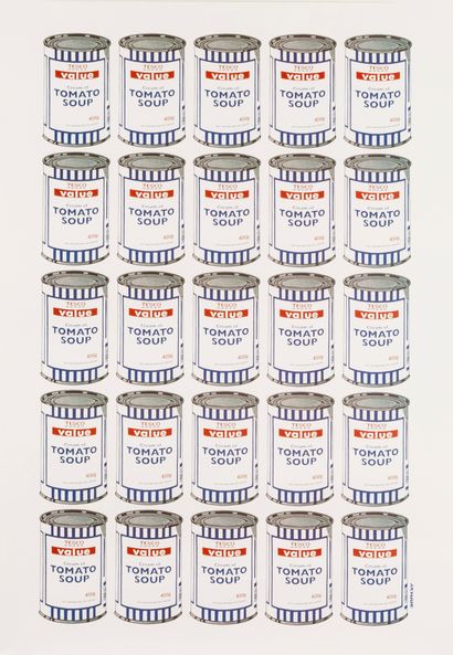 null BANKSY. Tesco Value Cream of Tomato Soup cans. 2006. Affiche offset sur papier...