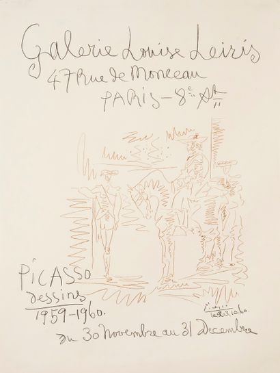 null PABLO Picasso. Galerie Louise Leiris. Picasso dessins 1959-1960. Du 30 Novembre...
