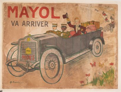 null BARRERE Adrien. Mayol va arriver. Circa 1910. Affiche lithographique. Affiches...