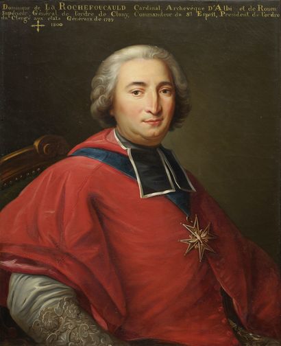 ÉCOLE FRANÇAISE, début du XIXe siècle 


Portrait du cardinal de La Rochefoucauld,...