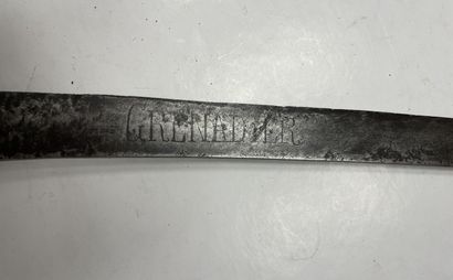 null Sabre dit briquet modèle 1767 de grenadier d'infanterie
Poignée et garde à une...