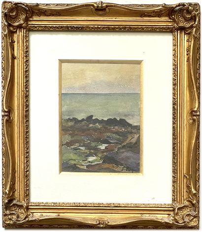 Jean PUY (1876-1960) 
Bord de mer
Aquarelle sur papier signée en bas à droite.
22...