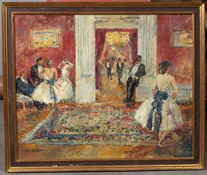 Marcel COSSON (1878-1956) 
L'opéra
Toile signée en bas à gauche
60 x 73 cm