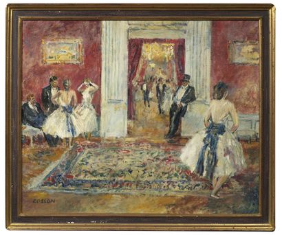 Marcel COSSON (1878-1956) 
The opera
Canvas signed lower left
60 x 73 cm