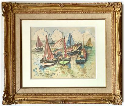Henri de SAINT DELIS (1878-1949) 


Fishing boat at sea



Watercolour on paper signed...