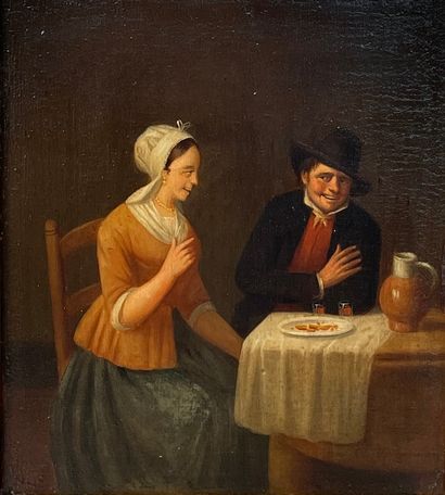 Charles VENNEMAN (Gand 1802 - Bruxelles 1875) 


Le repas paysan



Panneau, signé...