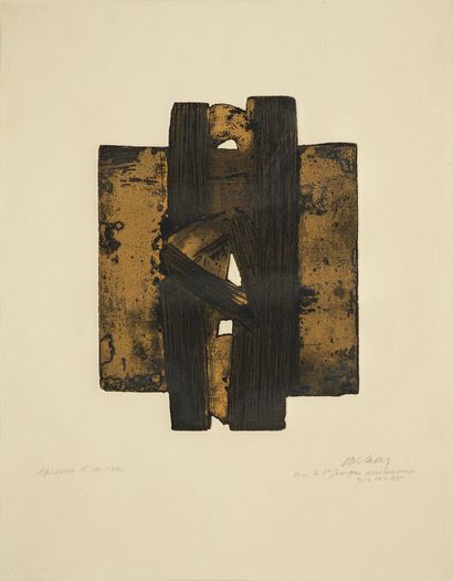 Pierre SOULAGES (1919) 
Etching No. XXVIII, 1974

Artist's proof outside edition...