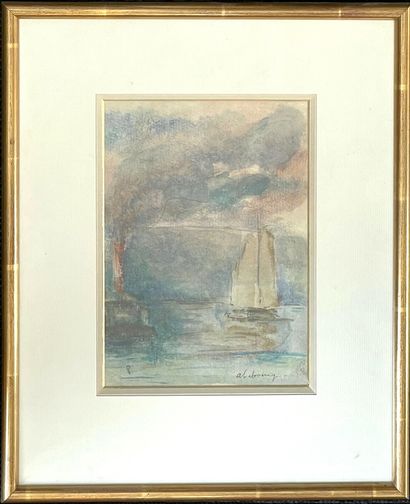 ALBERT LEBOURG (1849-1928) 


Exit from the port



Watercolour on paper signed lower...