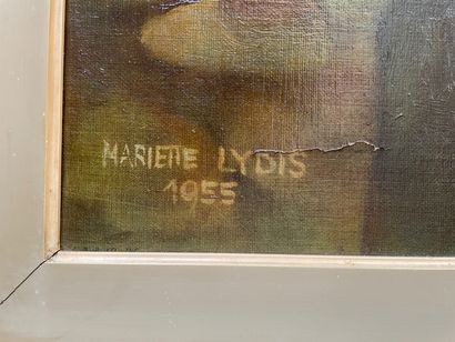 Mariette LYDIS (1894-1970) 
La procession, 1955
Huile sur toile, signée et datée...