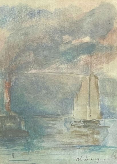 ALBERT LEBOURG (1849-1928) 


Sortie du port



Aquarelle sur papier signée en bas...