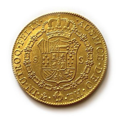 null # Foreign Coins and Medals
Mexico Ferdinand VII (1808-1822) 8 gold escudos....