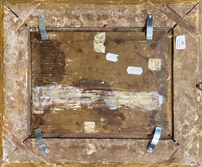 Ecole HOLLANDAISE, du XVIIIème siècle 
The Smoker
Prepared oak panel, two boards,...